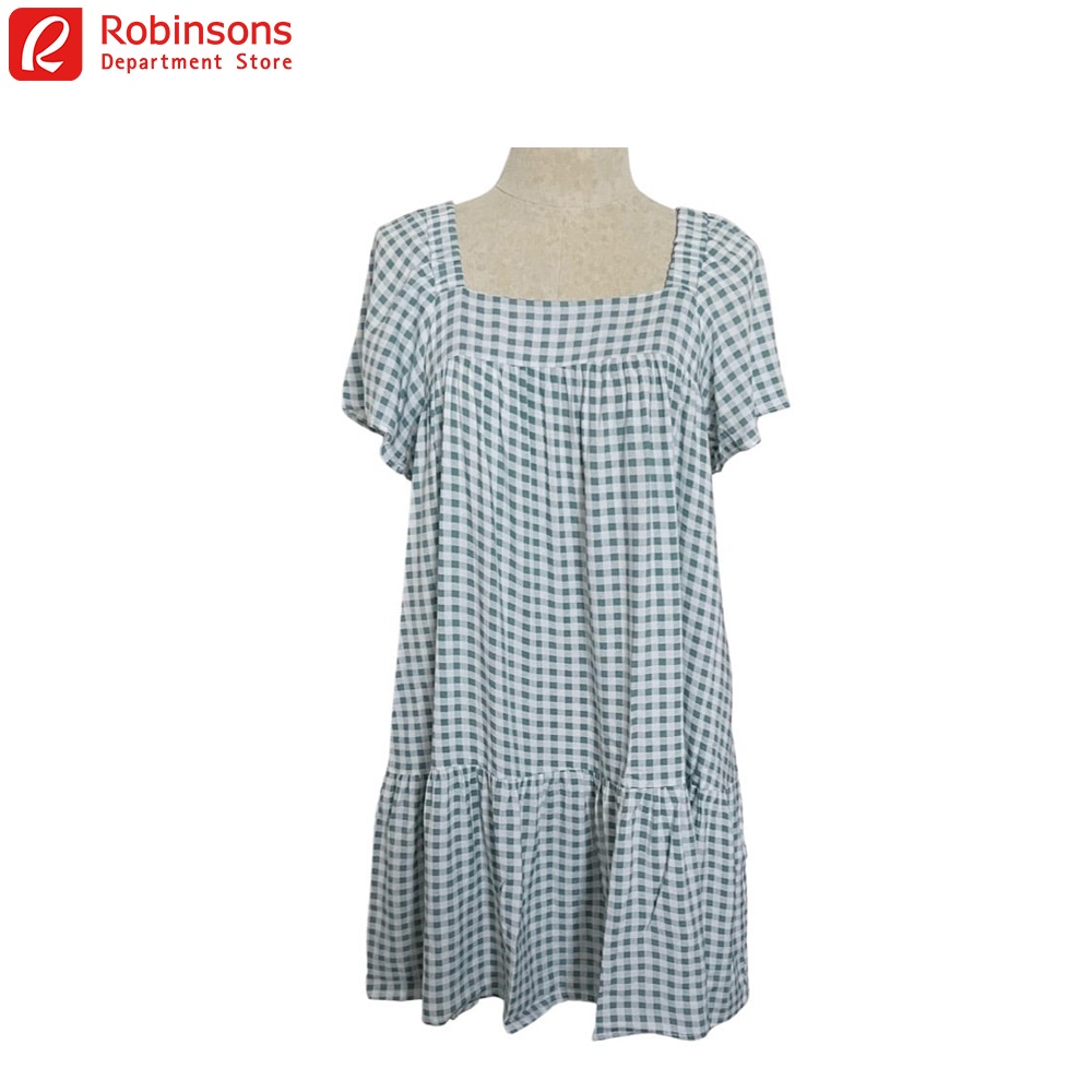 Simply Me Checkered Lounge Dress (Green) | Shopee Philippines