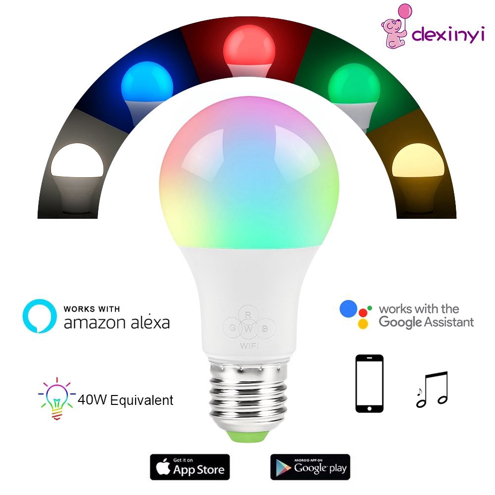 WiFi Smart Light Bulb No Hub Required Alexa Google ...