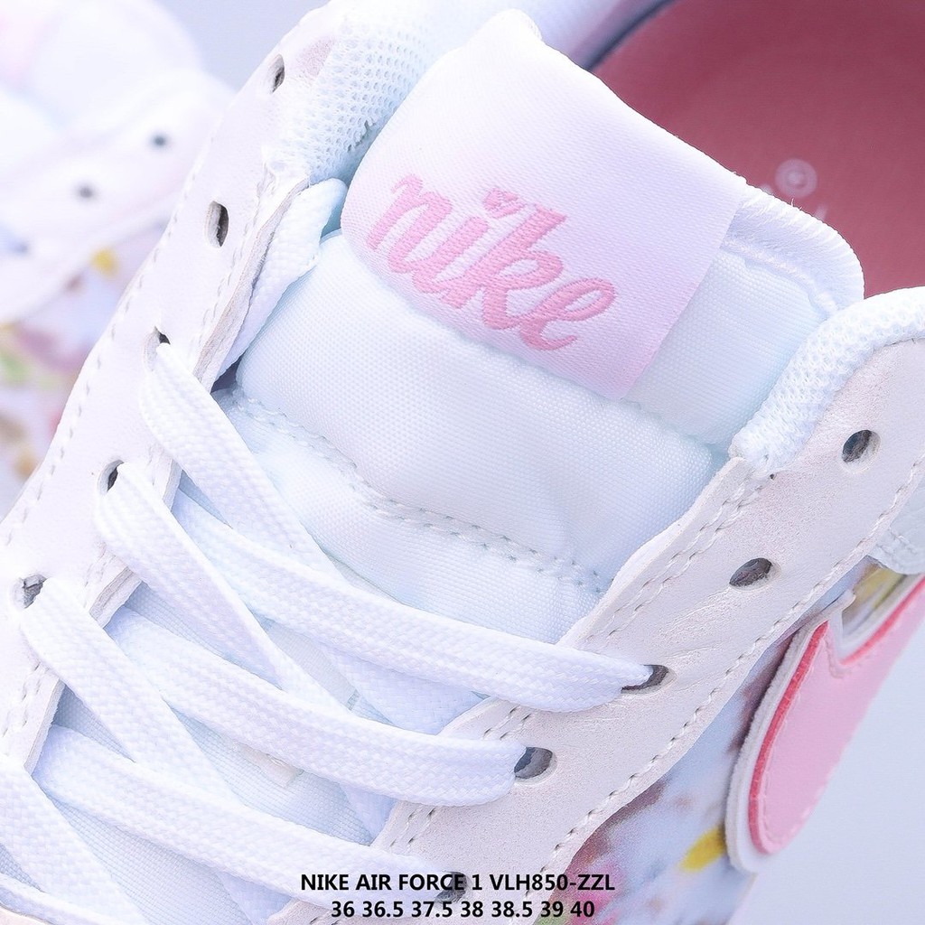 white air forces with pink bottoms
