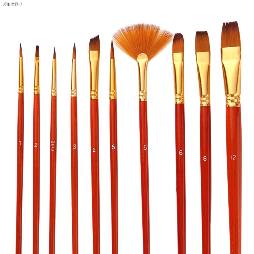 50 PCS Nylon Hair Paint Brushes Set Artist Paintbrush Lot Multiple Mediums K7X2 