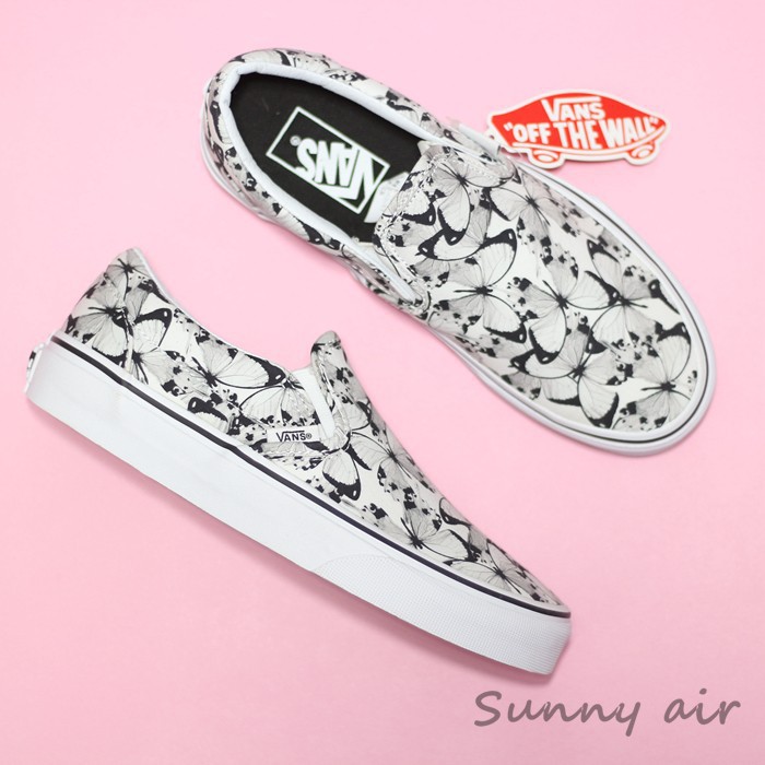 butterfly vans slip ons