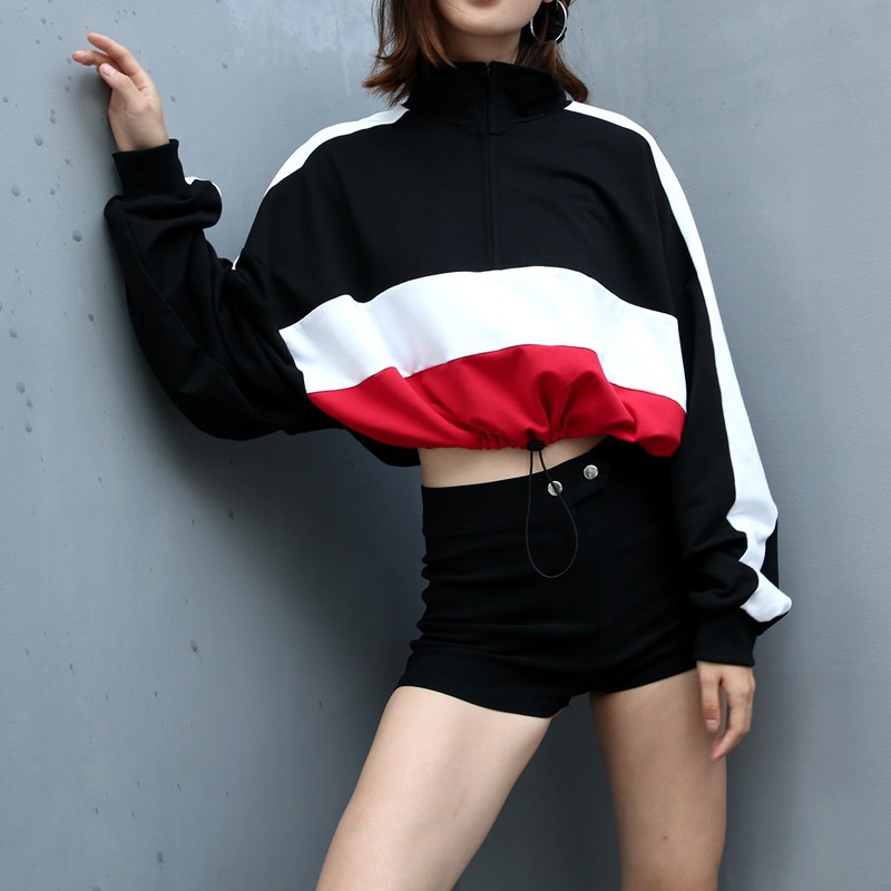 crop oversized hoodie