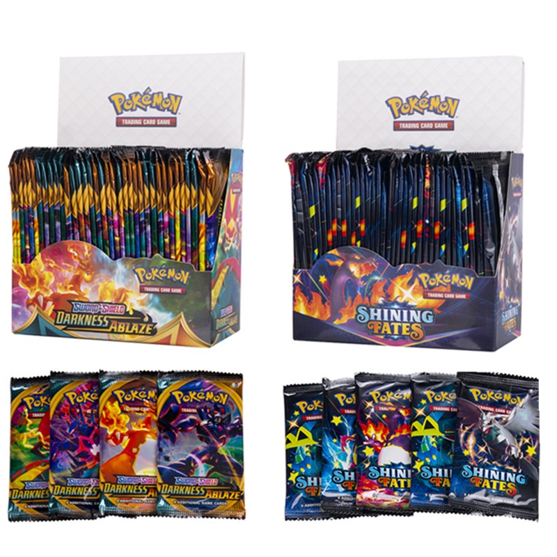 324Pcs/Box Pokemon Cards Sun & Moon Shining Fates Darkness Ablaze English Trading Card Game
