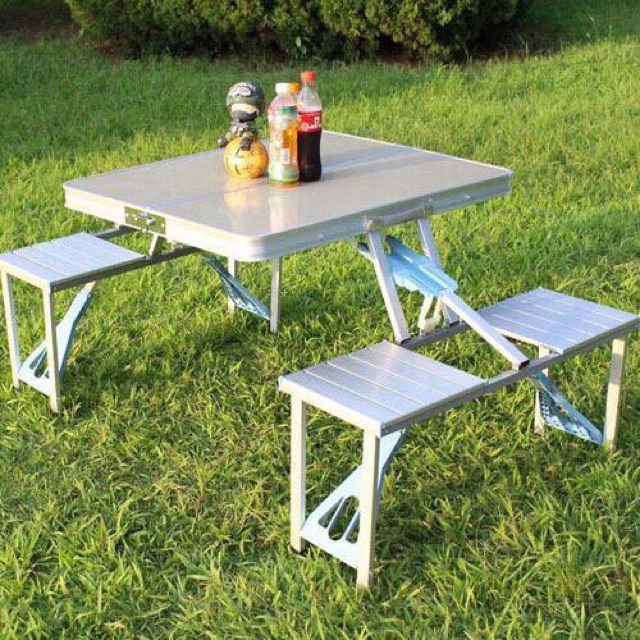 foldable picnic tables easy folding aluminum with chair Shopee