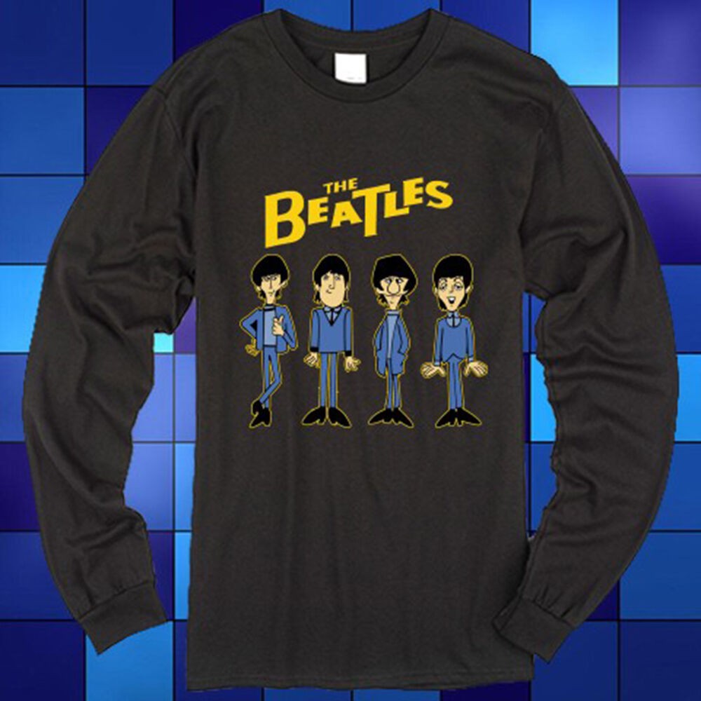 The Beatles Cartoon Personels Rock Band Long Sleeve T-Shirt Hip Hop Style  Cotton Tee | Shopee Philippines