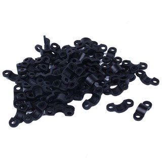 70Pcs Screws Mounted Arched Cable Clamp Clip 21 x 7mm for 3mm Wire #1