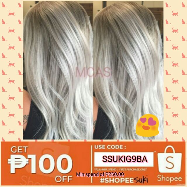 Very Light Ash Blonde Permanent Hair Color Shopee Philippines