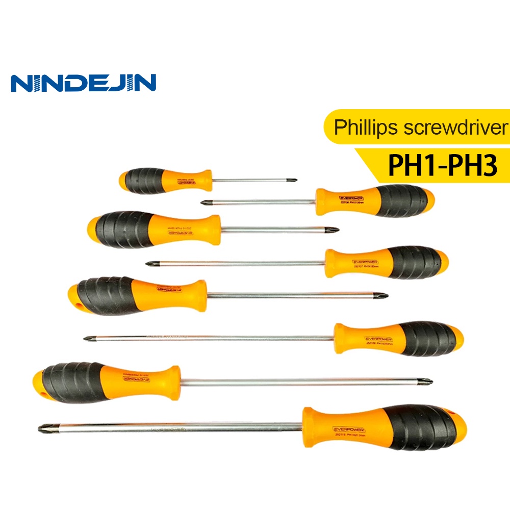 NINDEJIN Electric Screwdriver Tools Ph0 Ph1 Ph2 Ph3 CrV