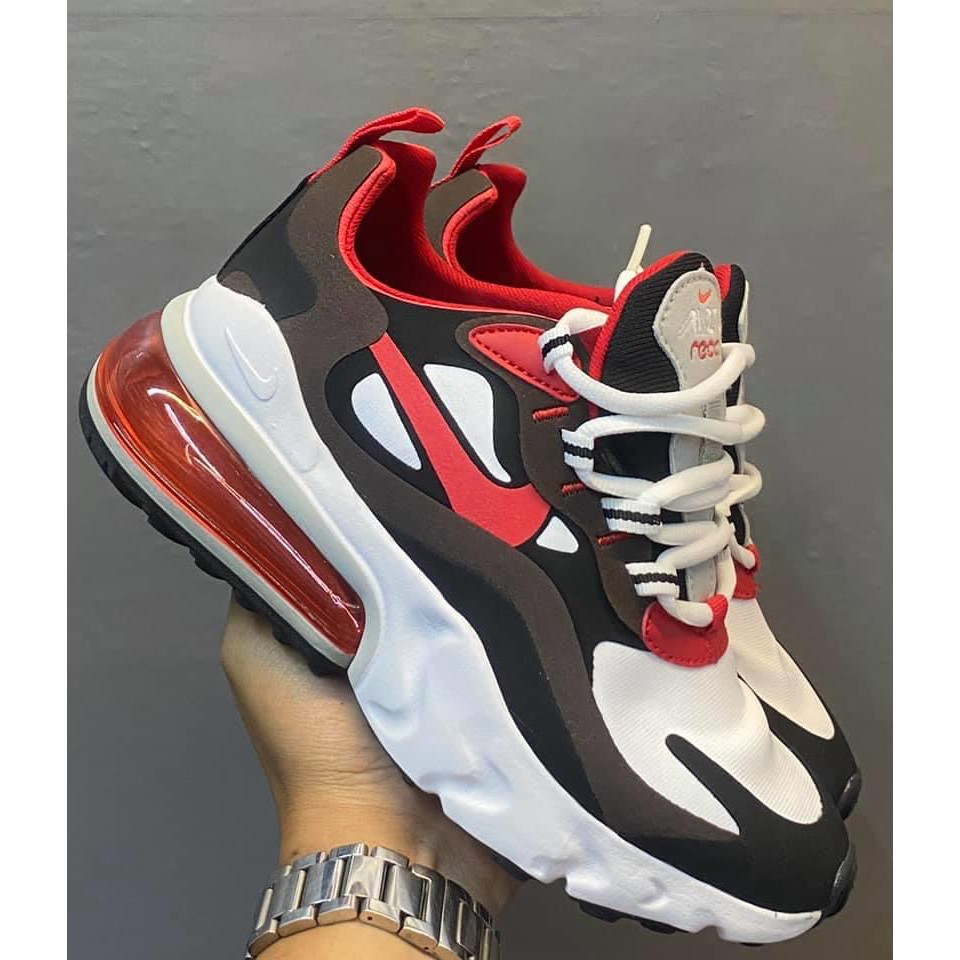Nike Mens Air Max 270 React Black Iron Grey University Red Shopee Philippines
