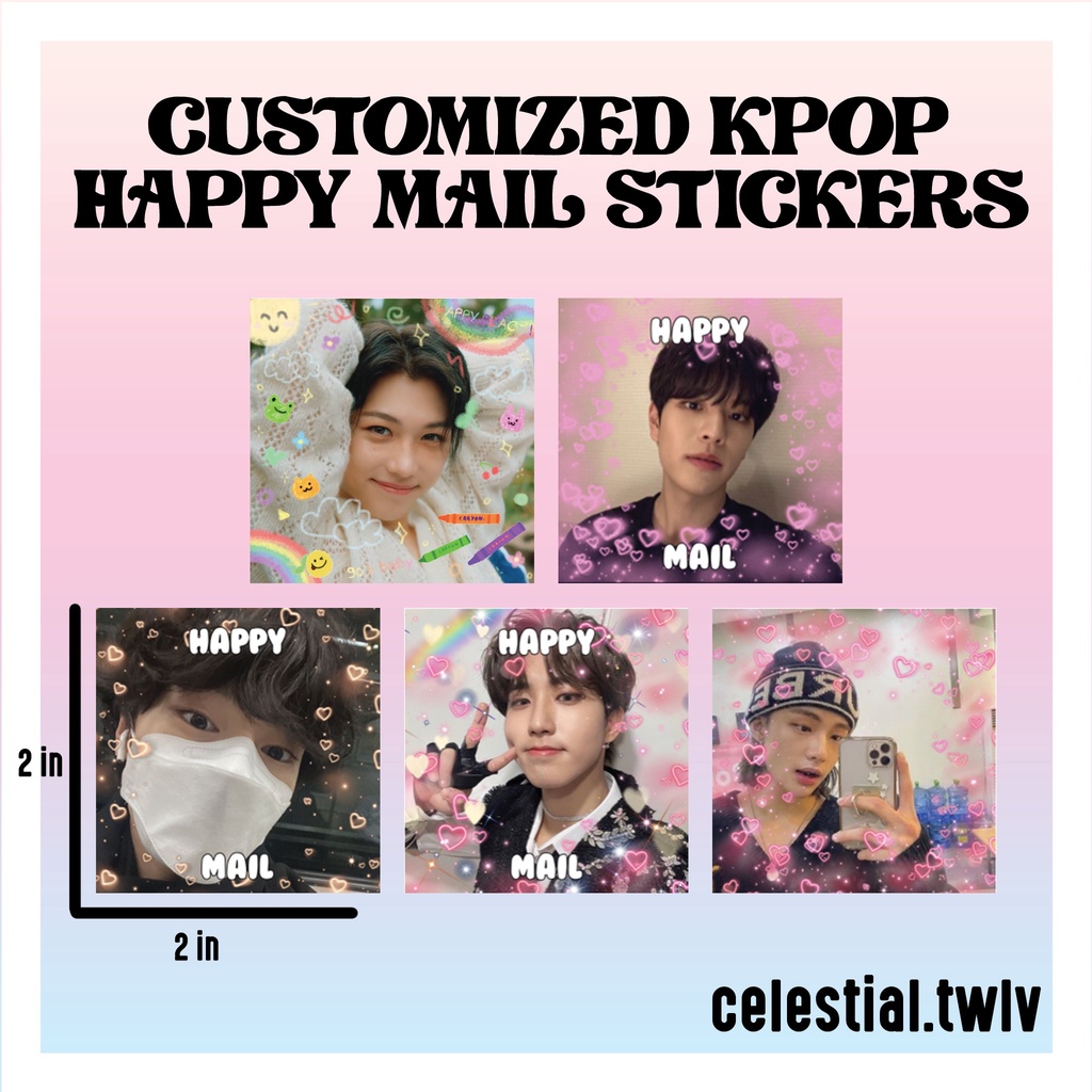 customized KPOP happy mail stickers (10 pcs) | Shopee Philippines