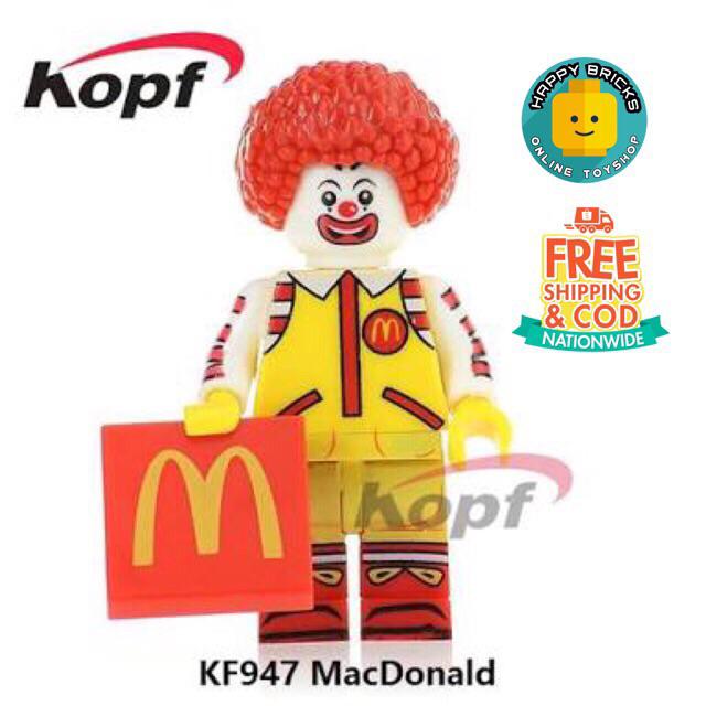 Ronald Mcdonald Minifigure Building Blocks Toy Shopee Philippines - roblox macdonald