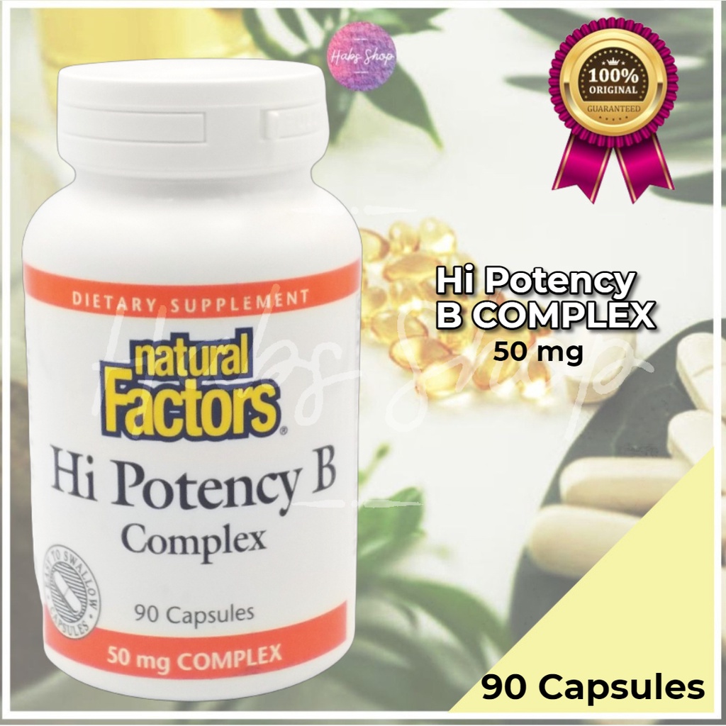 Natural Factors Hi Potency B Complex 90 Capsules OR 21st Century, B ...