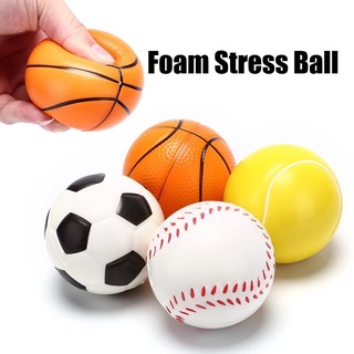 Foam Stress Balls Toy Basketball Football Squeeze Soft Toy Sports Ball Stress Ball Hand Therapy Ball