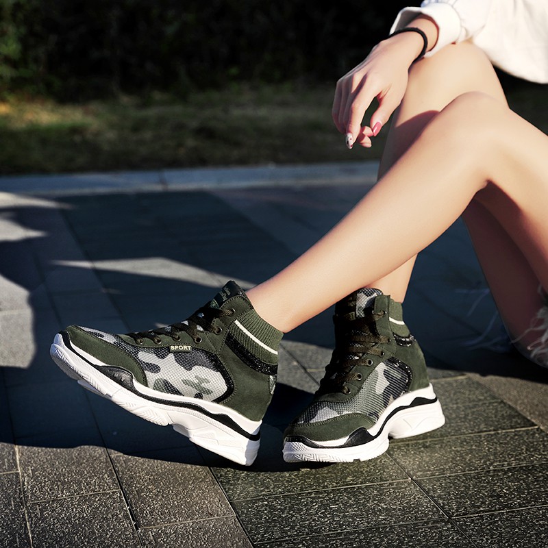 army green women sneakers