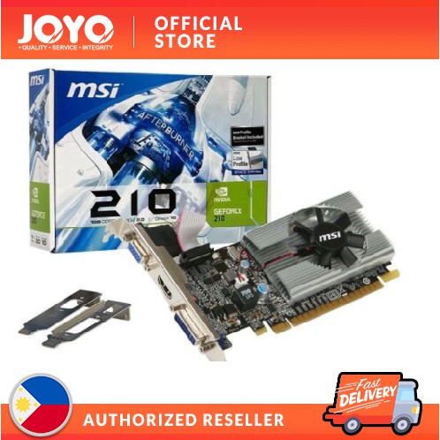 Msi Geforce N210 1gb Ddr3 Low Profiles N210 Md1g D3 Graphics Card Dual Link Dvi I D Sub And Hdmi Shopee Philippines