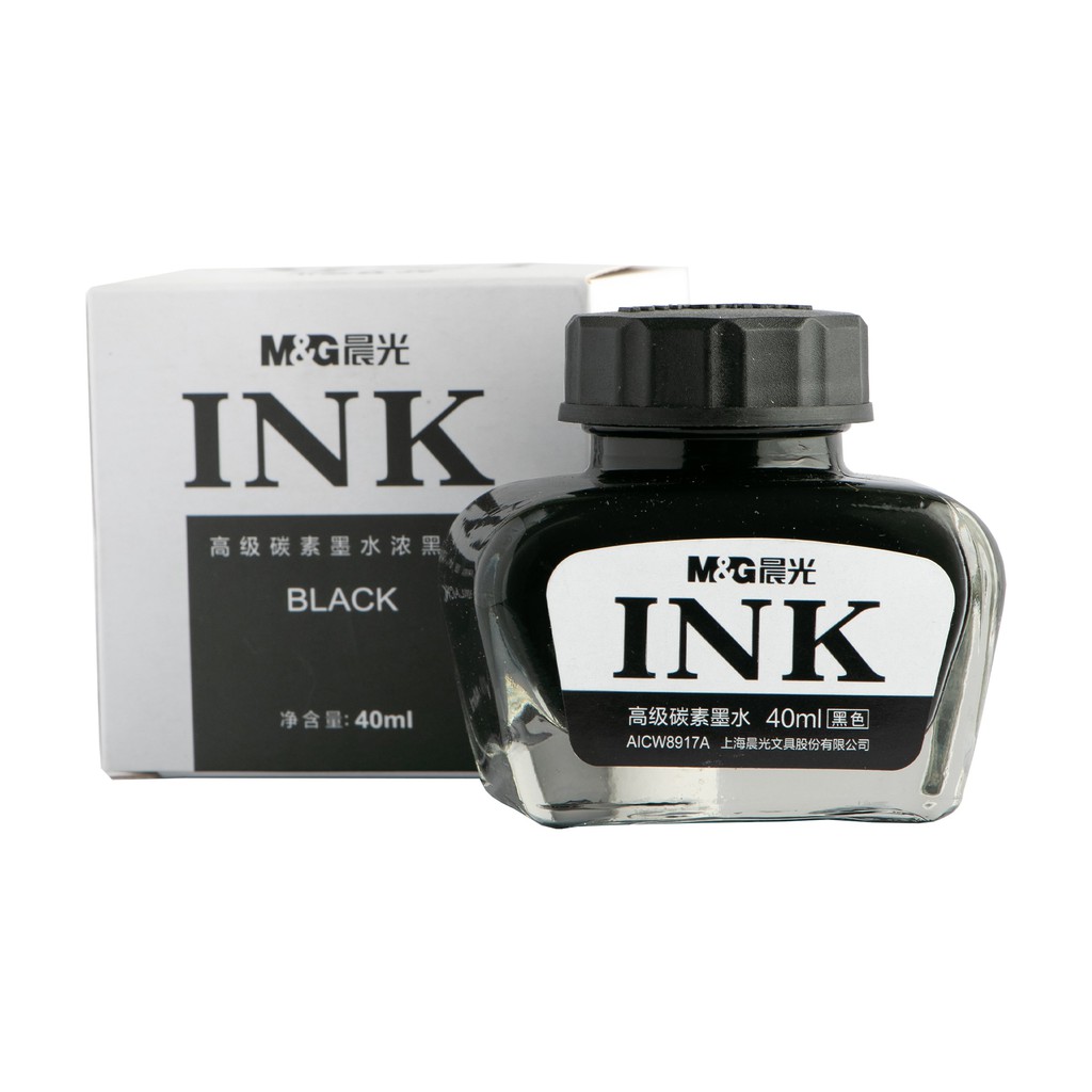 M G Fountain Pen Ink Bottle 40ml Black Aicw17a 1pc Shopee Philippines