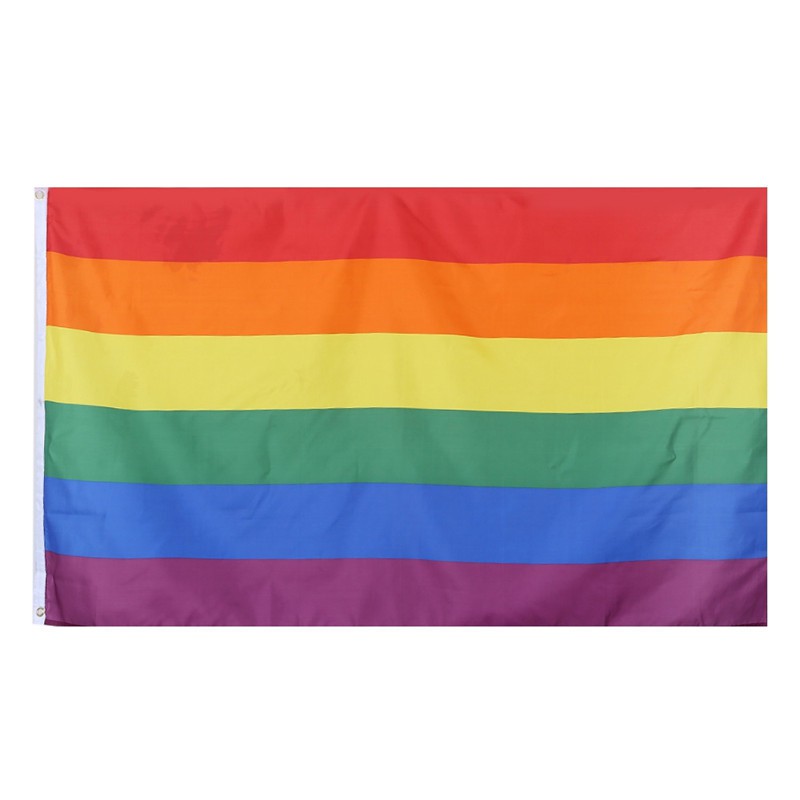 90 X 150cm Rainbow Flag Polyester Lesbian Gay Pride Lgbt Parade Banner Decoration Shopee 9014