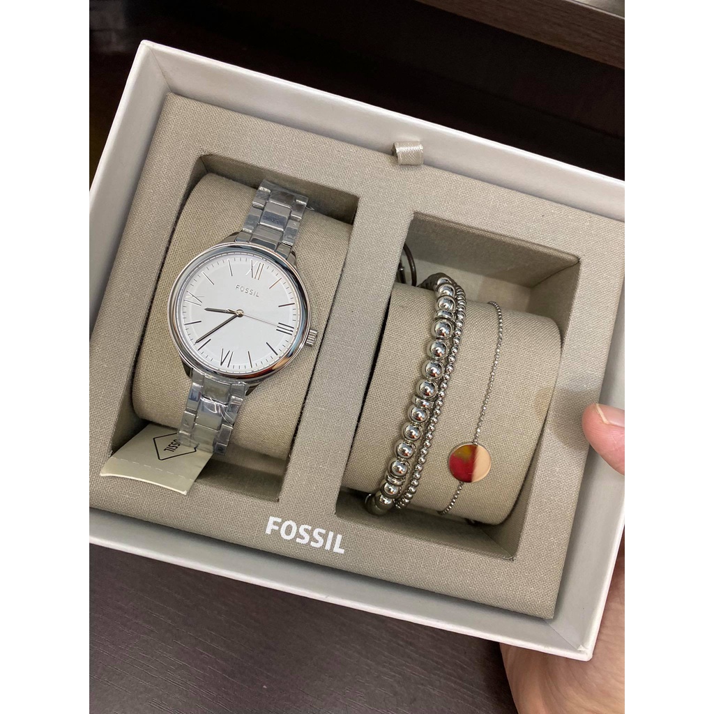 [FOSSIL] Suitor Three-Hand Alloy Watch and Bracelet Box Set Women's ...