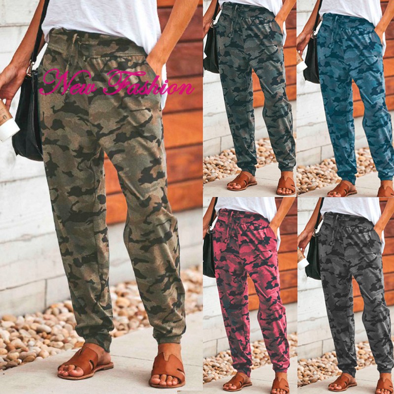 female camo joggers