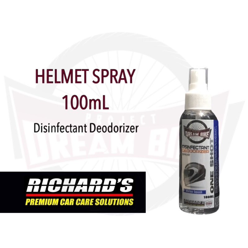 HELMET SPRAY DISINFECTANT DEODORIZER 100mL Shopee Philippines