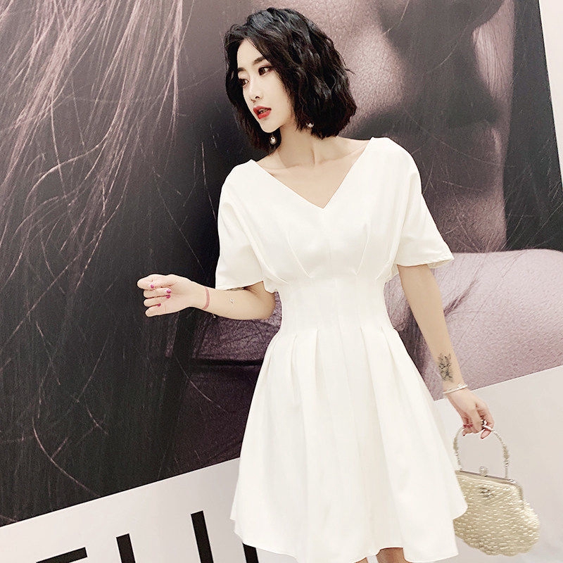 white dress evening wear