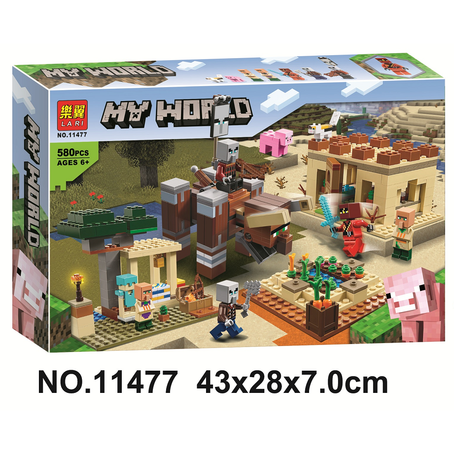 Compatible With Lego Minecraft Series Disaster Villagers Raid Boys Puzzle Assembling Child Building Blocks Childre Shopee Philippines