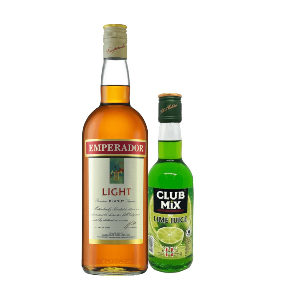 Emperador Light 1L + FREE Club Mix Lime Juice Cordial 350ml Shopee