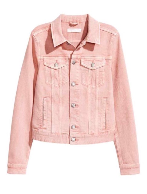 pink denim jacket