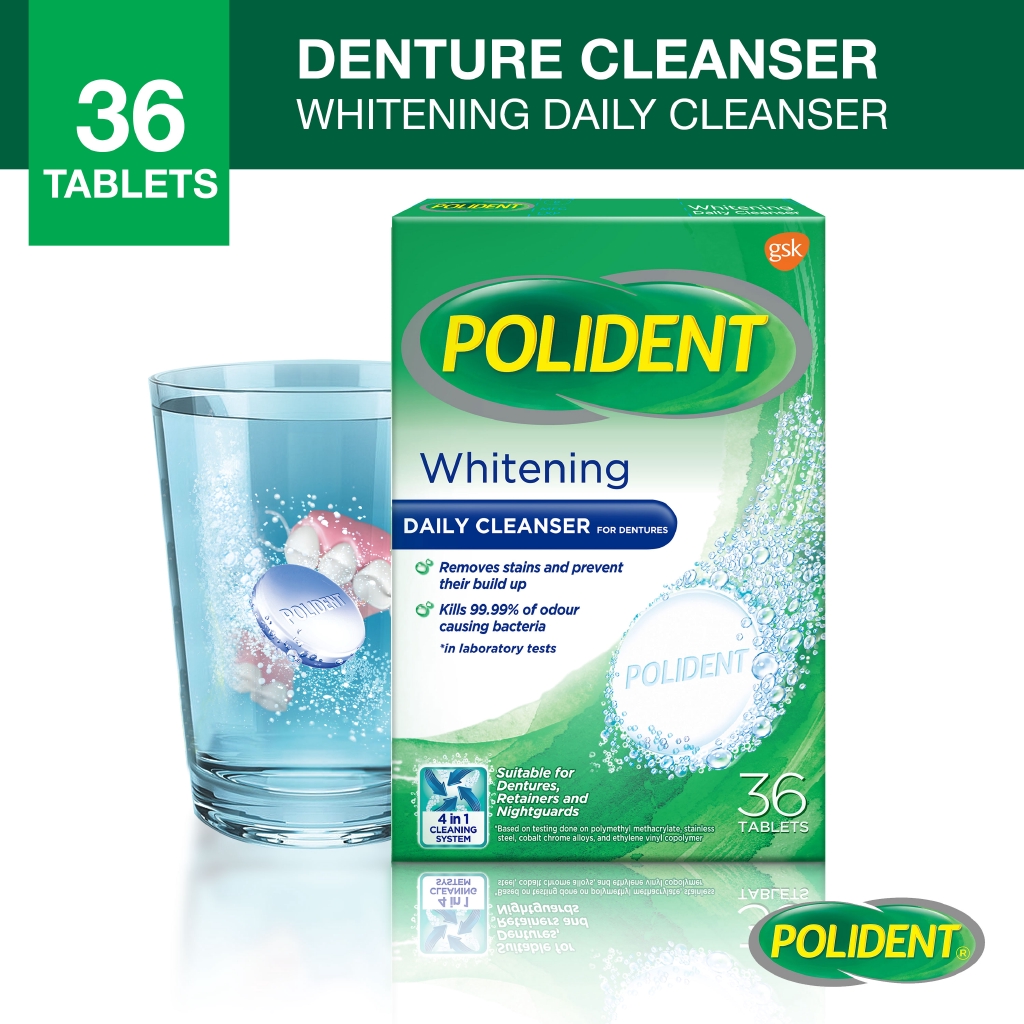 Polident Whitening Denture (Pustiso) Cleanser 36pcs Shopee Philippines