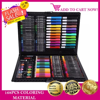 NEW 168 pieces Kids Painting Set with Watercolor Oil Painting Crayons Color Pens Pastel Stationary C #7