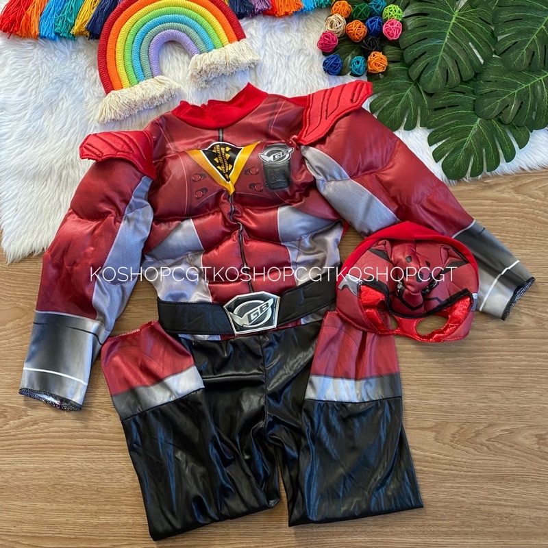 Costume Red Ranger Beast Morphers kids | Shopee Philippines