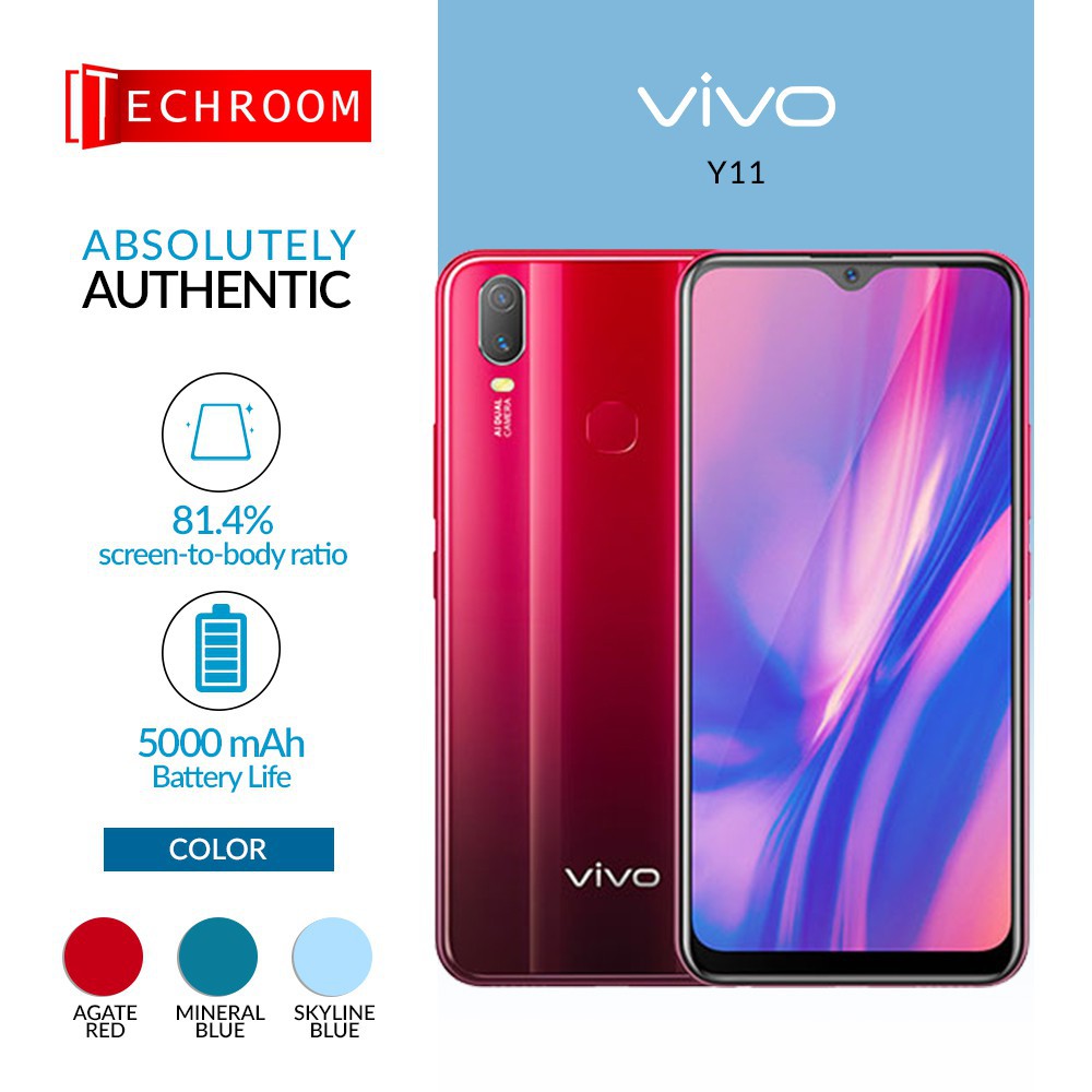 VIVO Y11 5000mAh Battery AI Dual Camera 3+32GB RAM/ROM w