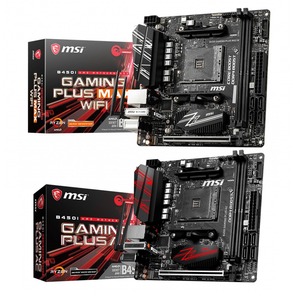 MSI B450i Gaming Plus AC / Gaming Plus MAX Wifi ITX B450 AM4 ...