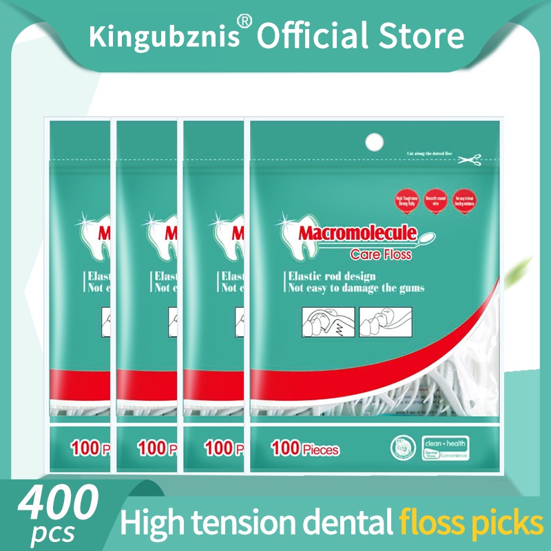 Medical Kingubznis 400PCS Dental Floss Ultra Thin Toothpicks With