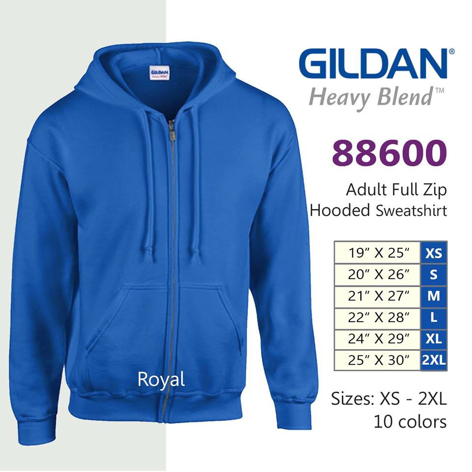 royal blue full zip hoodie