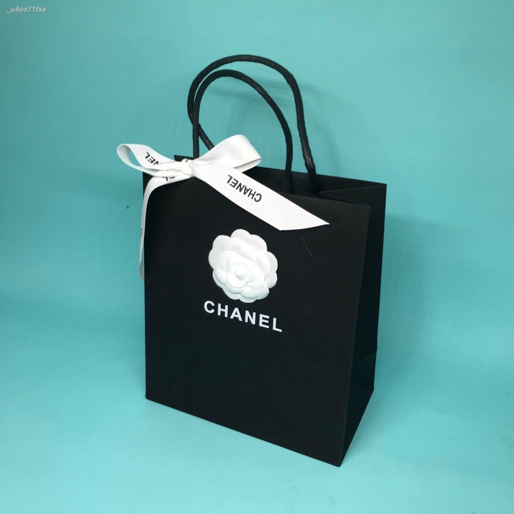 Lip gloss℡☁Chanel CHANEL paper bag lipstick perfume packaging bag clothes  scarf gift bag tote bag gi | Shopee Philippines