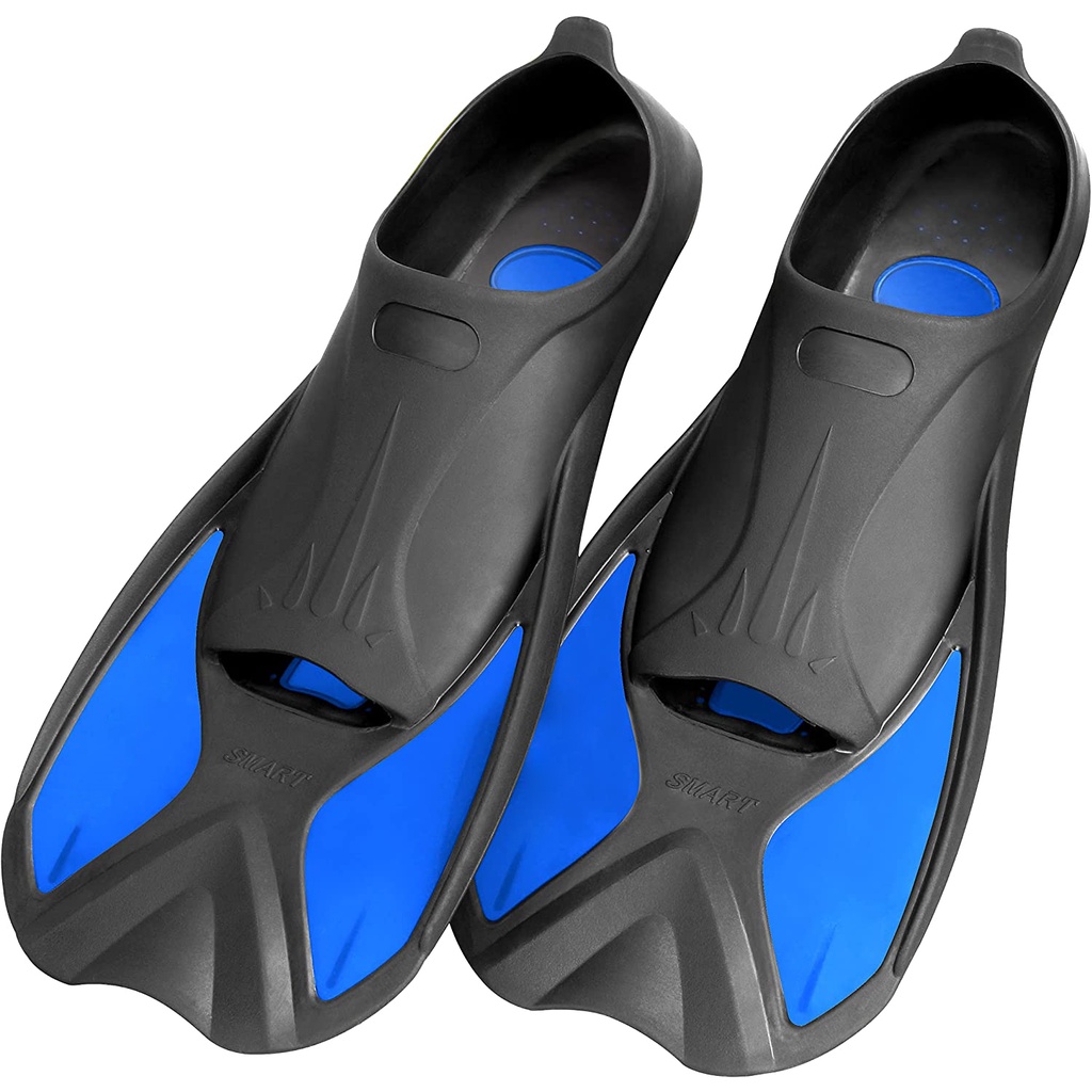 Short Swim Fins, Adult Snorkel Fins for Lap Swimming Diving Snorkeling