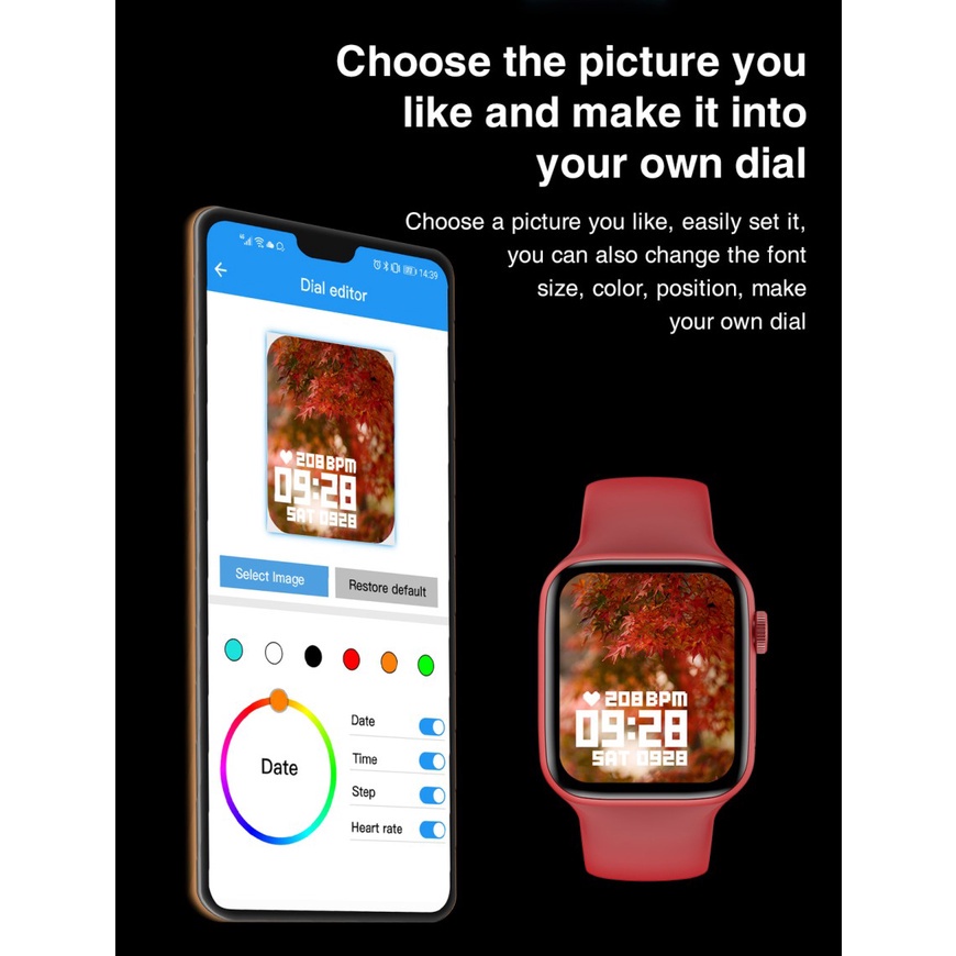 ۞Samsung X22 Pro smart watch Heart Rate Monitor Waterproof smartwatch