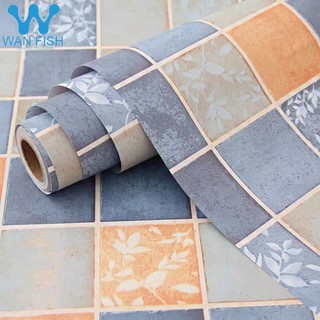 WANFISH Tiles Design for Bathroom Kitchen Waterproof Wallpaper Self-Adhesive Wall Sticker 10Mx45CM #3