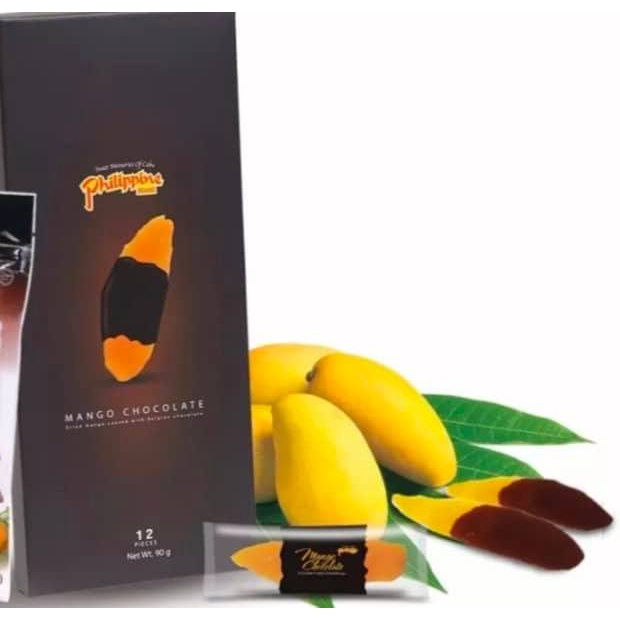 PHIL DRIED MANGO CHOCOLATE GIFTBOX 90G | Shopee Philippines