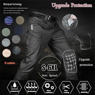 Men Combat Trousers Casual Training Pants Multi-pocket Waterproof Tactical Pants Wear-resistant