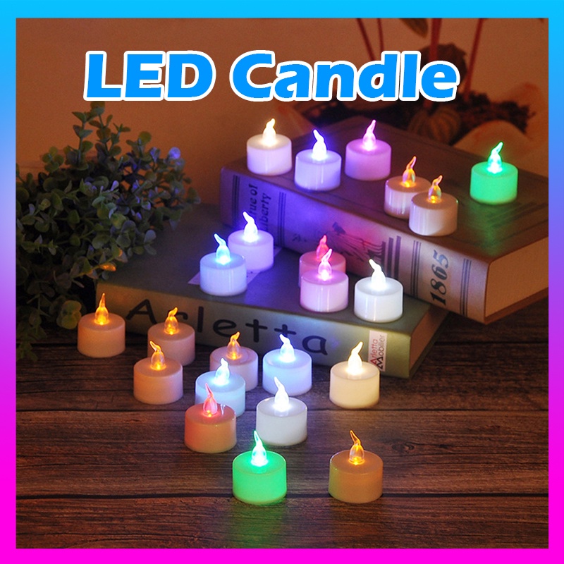 Electronic Candle Lamp Super Realistic LED Flameless Tea Light Multicolor RT710 