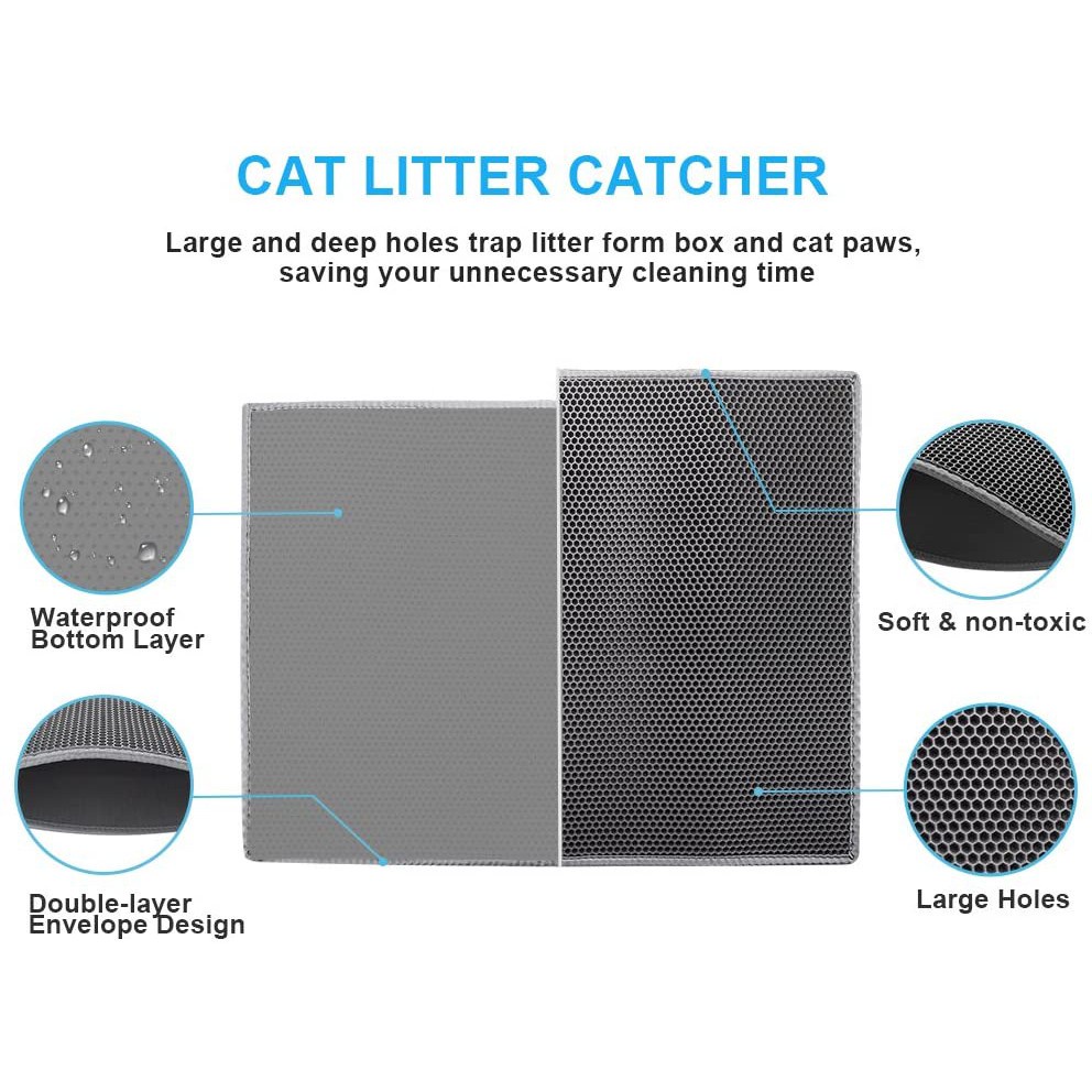 【Philippine cod】 Cat Litter Mat EVA Double Layer pet cat litter pad Bottom Non-slip Litter Box Ma #6