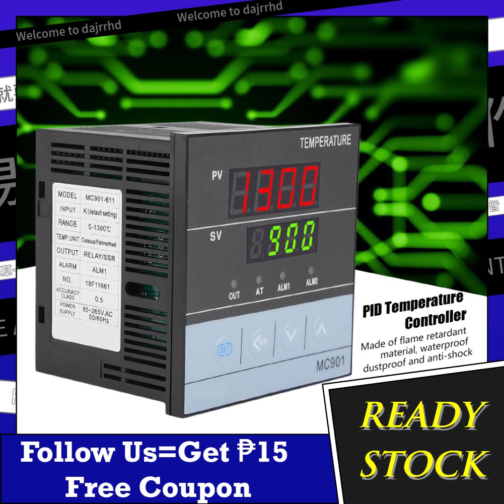 PID-Temperaturregler MC901 Digitaler PID-Temperaturregler K Typ PT100 Sensoreingangsrelais SSR-Ausgang 