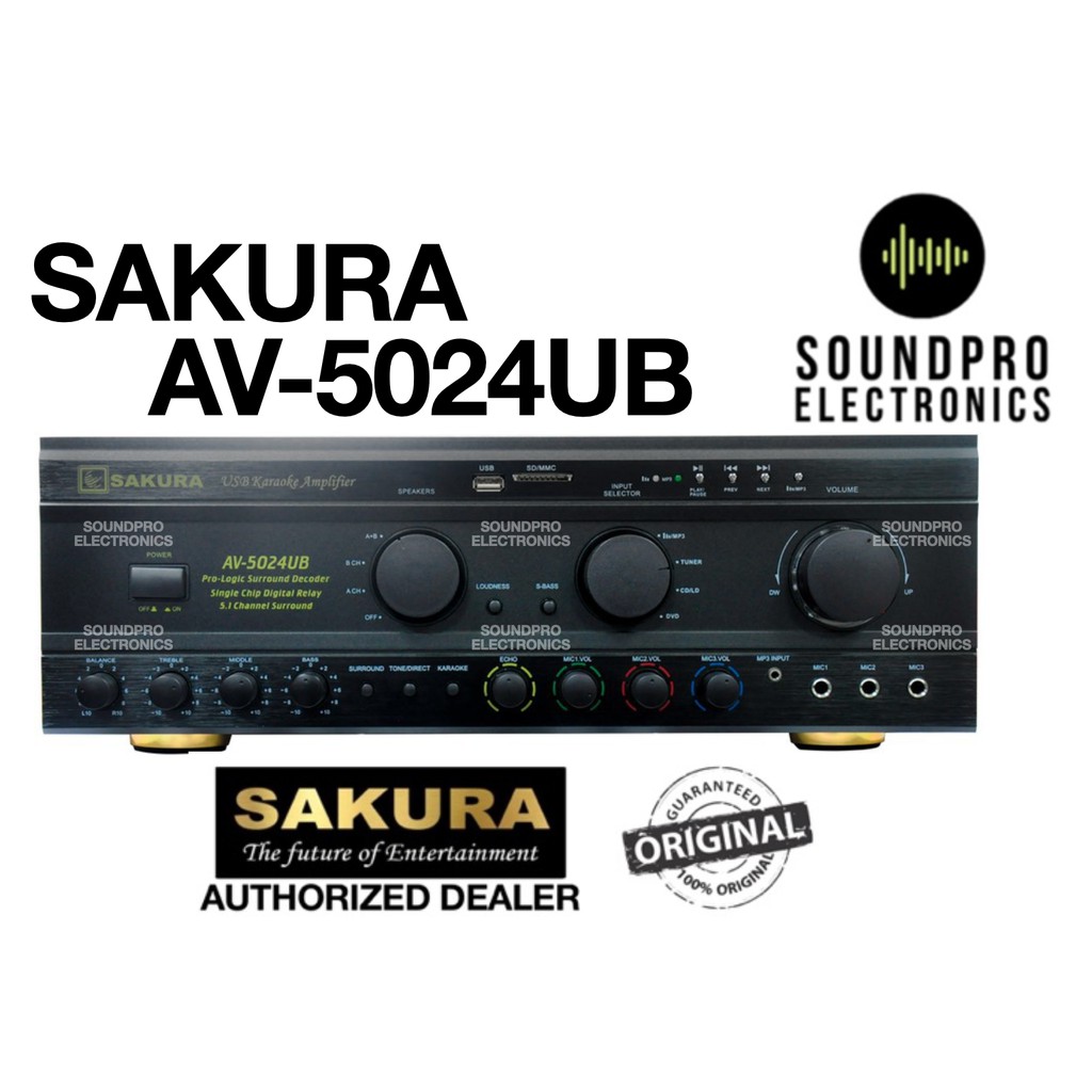 ORIGINAL Sakura AV5024UB Integrated Amplifier 600W x 2 Shopee