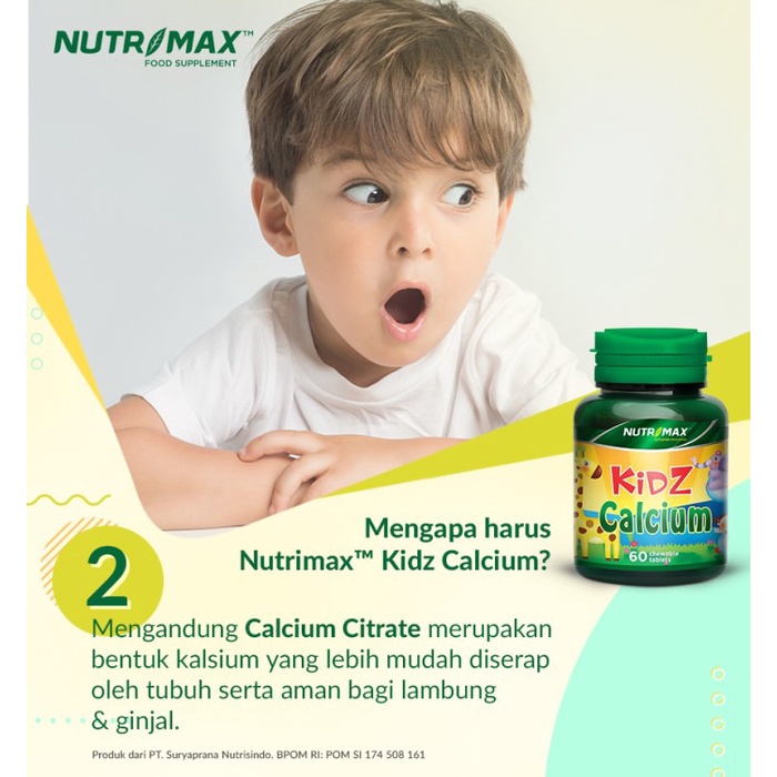 Calcium- nutrimax kidz calcium 30 Chewable Tablets - calcium. | Shopee ...