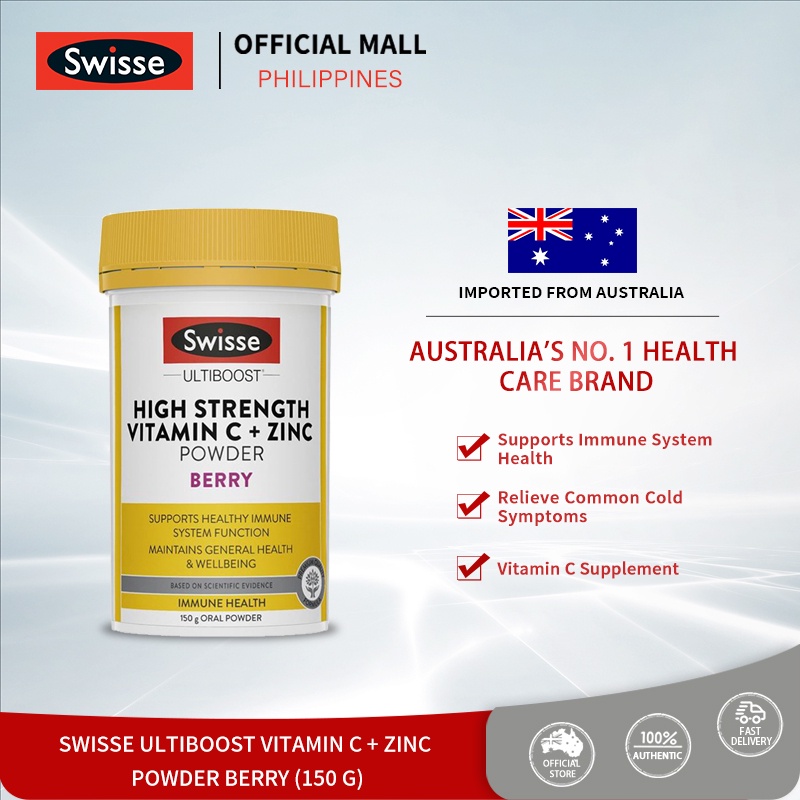 Swisse Ultiboost High Strength Vitamin C + Zinc Powder Berry Flavour