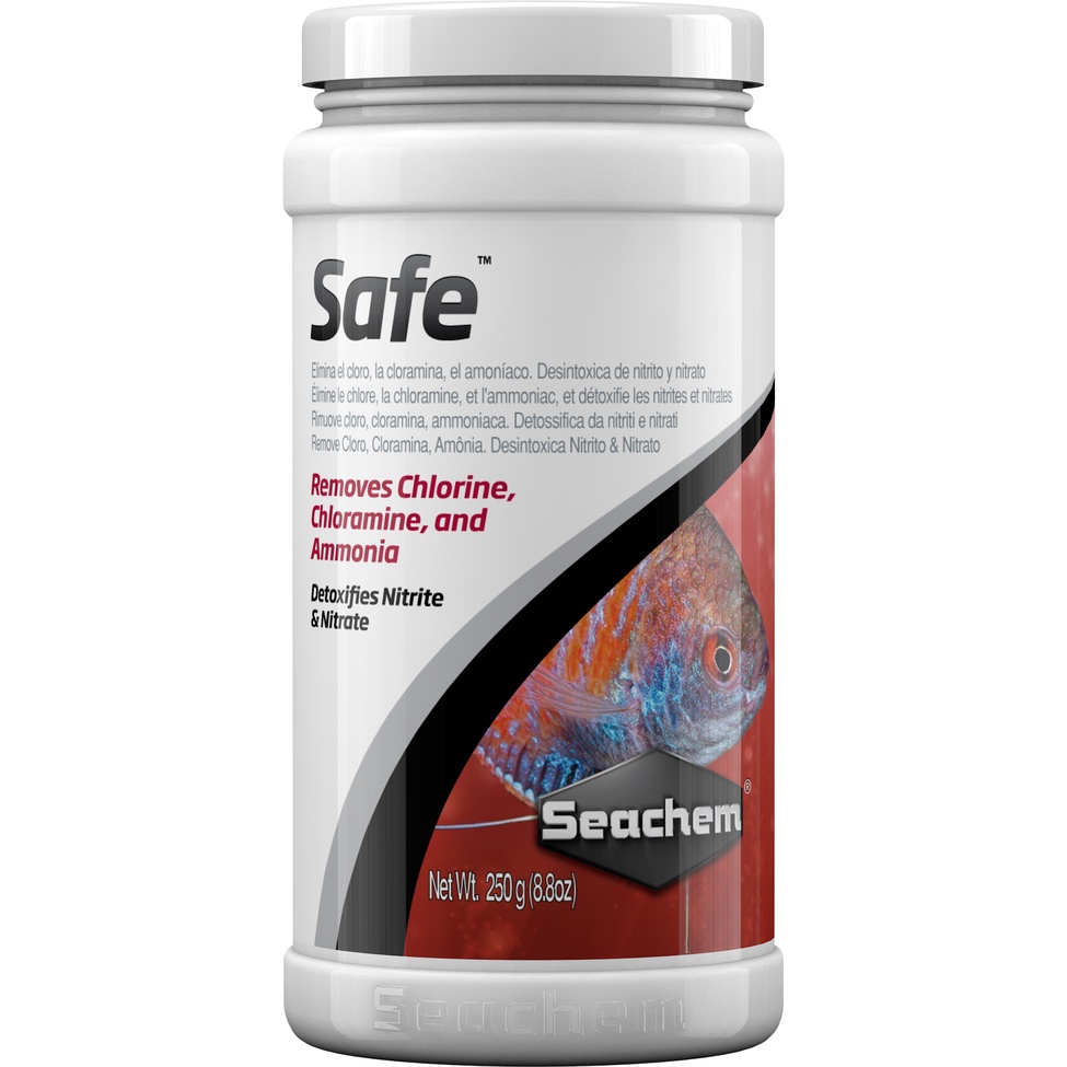 Seachem Safe Detoxifies Nitrite and Nitrate, removes Chlorine