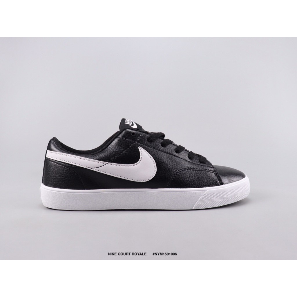 nike court royale white black