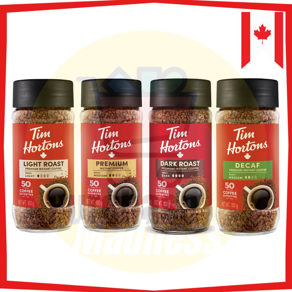 Tim Hortons Premium Instant Coffee Light / Medium / Dark Roast / Decaf